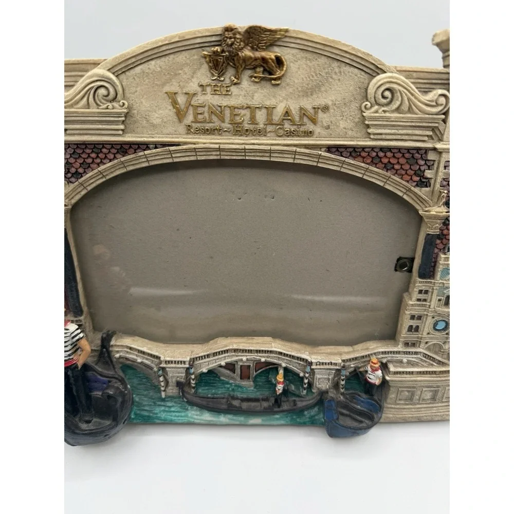 Vintage The Venetian Las Vegas Casino Resort 3D Gondola Picture Photo Frame